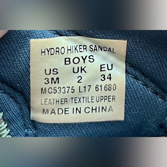 Merrell Kids Hydro H2O Hiker Sandals Blue Lime size 3‎ - Picture 5 of 5